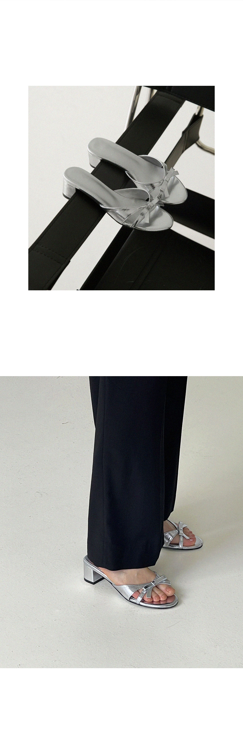 앙투안리본라운드토뮬슬리퍼힐(4cm) 상세 이미지 5